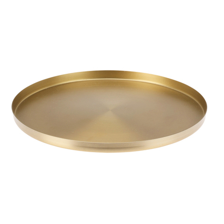 Поднос металлический золотой 30*1,5 см