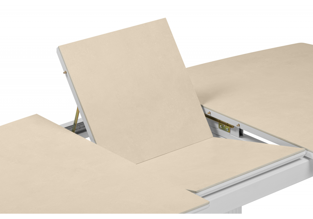 Керамический стол Woodville Фестер 140(180)х80 okara light yellow, белый