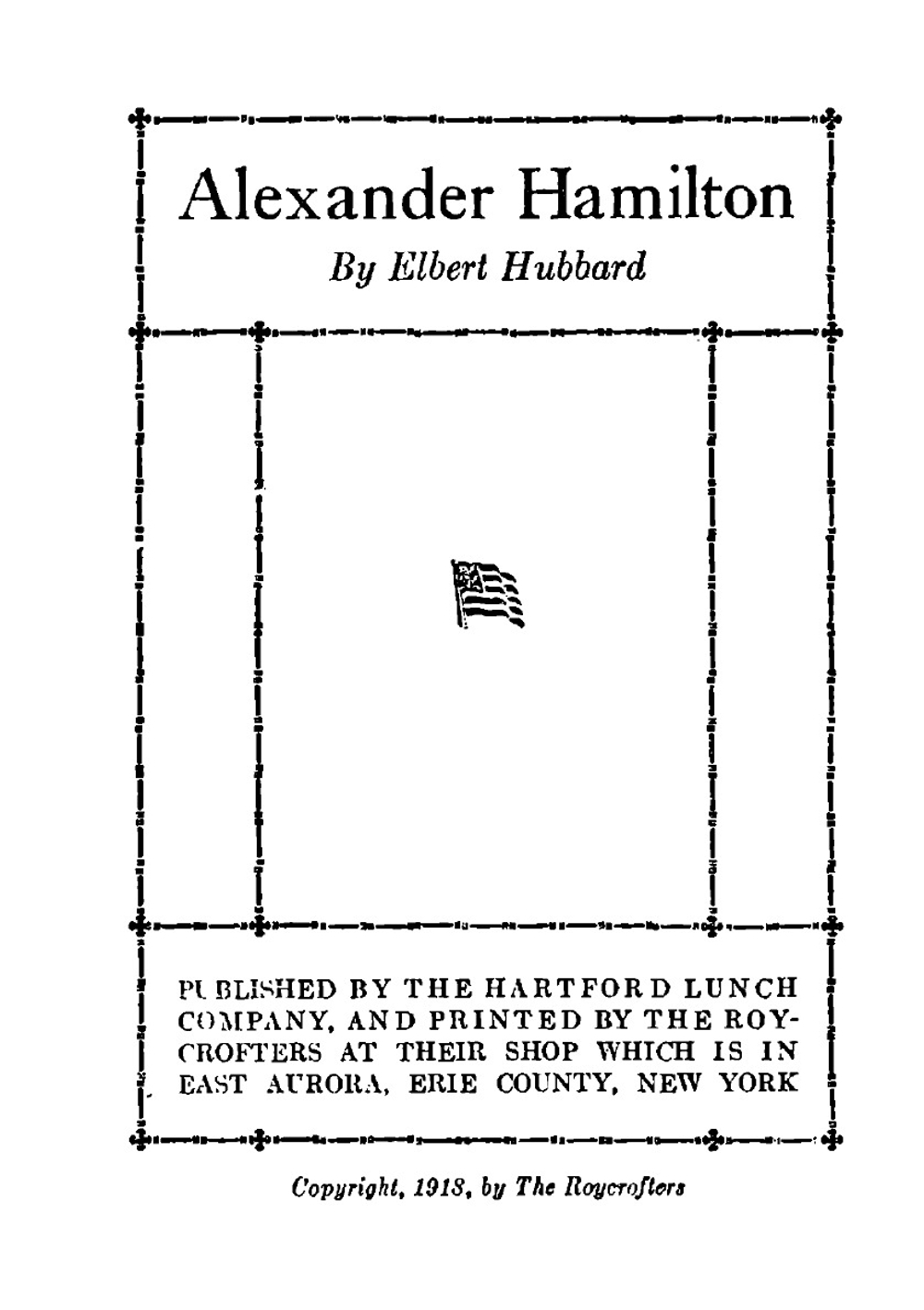 Alexander Hamilton | Hubbard Elbert