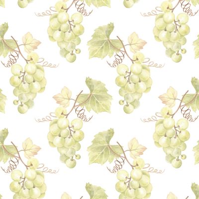 Зеленый виноград на белом / Green grape on white