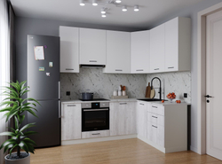 Кухонный гарнитур угловой Изумруд 2200х1600 столешница 26 мм