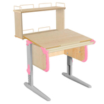 Растущая парта Дэми СУТ 24 с задней двухъярусной полкой СУТ.14.250 (750×880 мм)