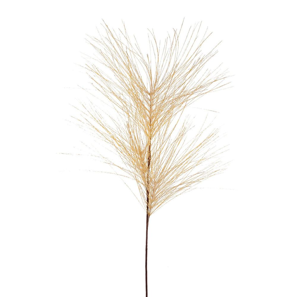 Пуансеттия на клипсе 2шт 21см Goodwill золотая