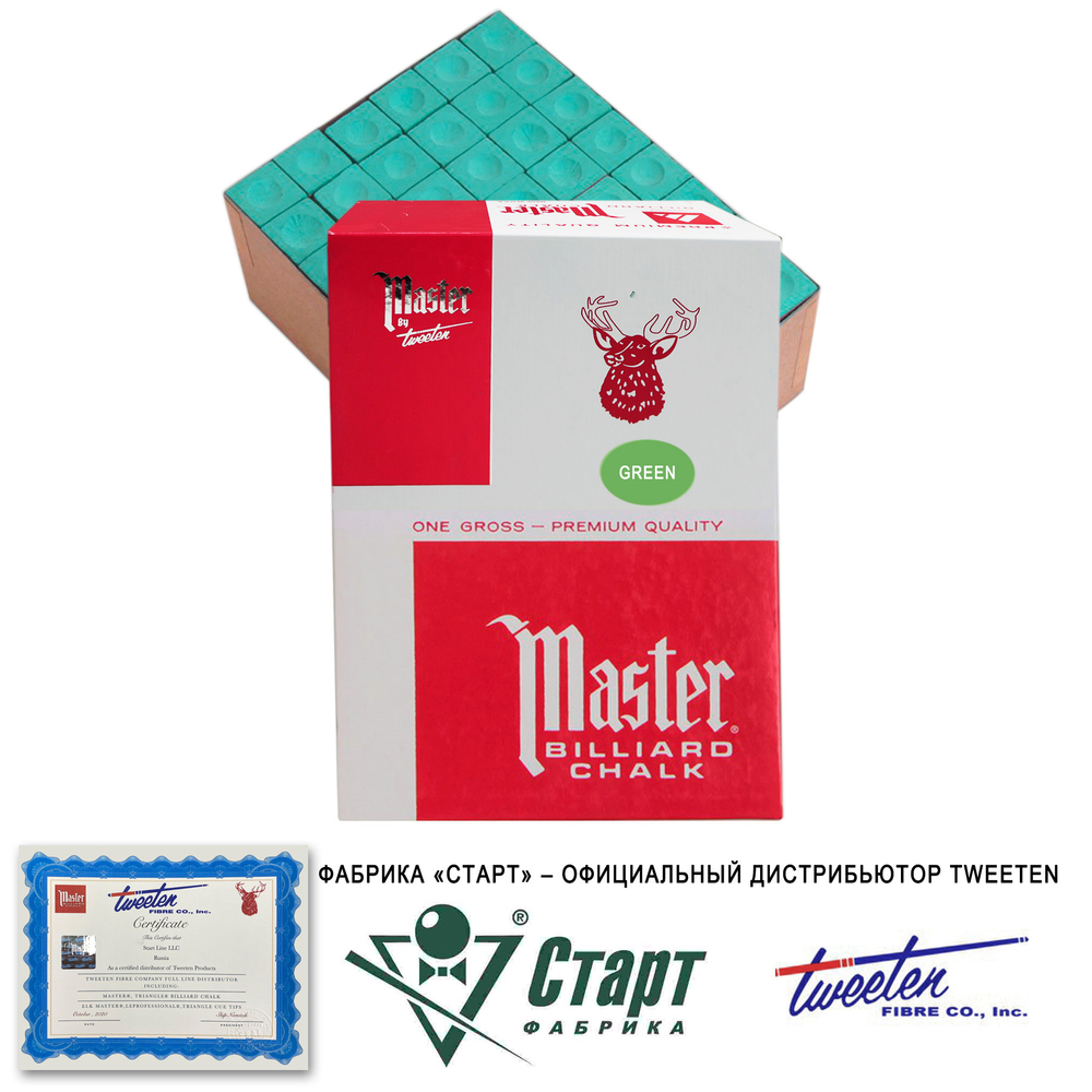 Мел Tweeten Master зеленый (144 шт)