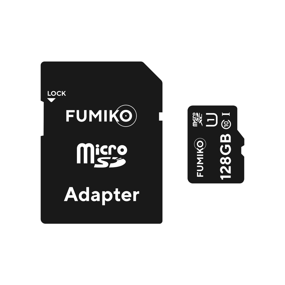Карта памяти FUMIKO 128GB MicroSDXC class 10 UHS-I (c адаптером SD)