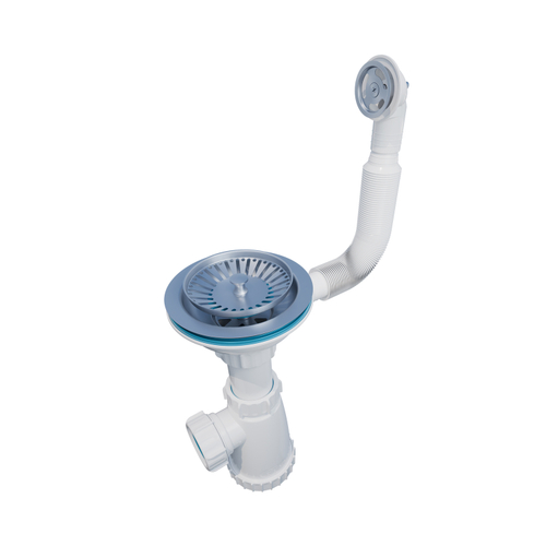 Сифон 3 1/2*40 с круглым переливом BKS3000 ИНКОПЛАСТ