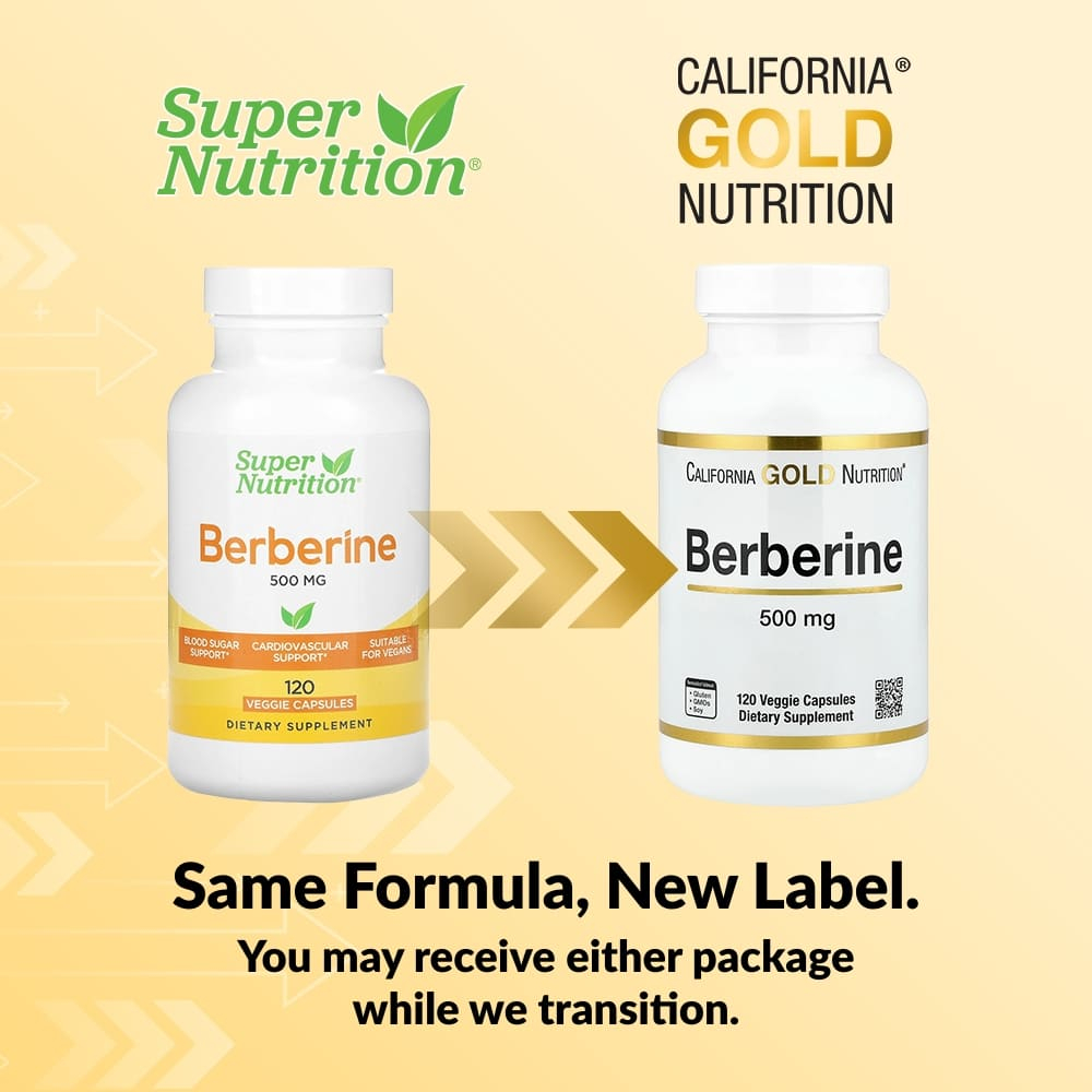 California Gold Nutrition, берберин гидрохлорид, 500 мг, 120 растительных капсул