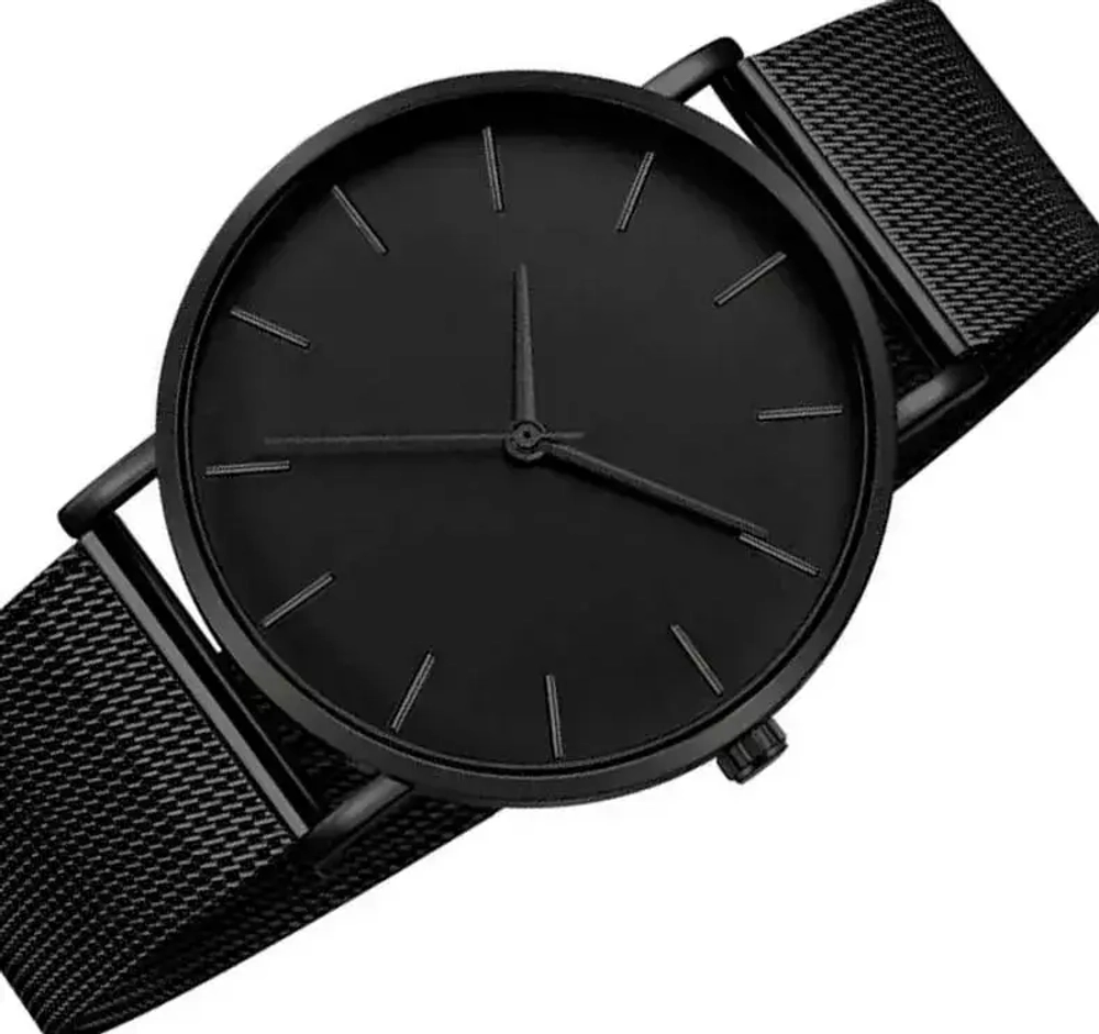 Часы наручные кварцевые на металлическом браслете, черный W5012200-03