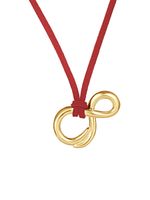 Колье Восьмерка на шнурке, позолота