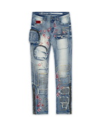 Мужские джинсы REASON Sylvester Multi Pocket Flare Paisley Stich Detail