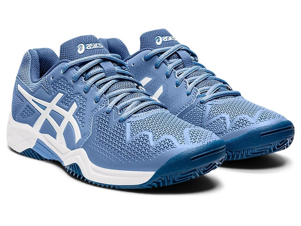 детские Кроссовки теннисные Asics Gel-Resolution 8 Clay GS - blue harmony/white