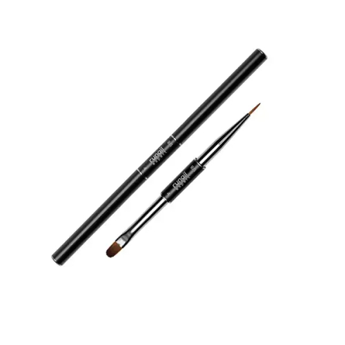 Кисть Runail Expert двусторонняя №4 овал, №1/8 тонкая, синтетика