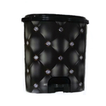 Ведро для мусора с педалью "Кожа", 12л черный