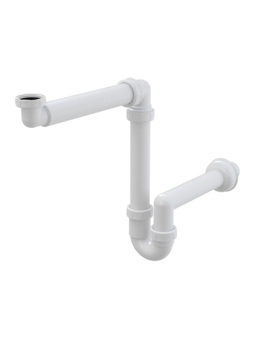 Сифон для умывальника прямоточ. смещ. 1 1/4*40 с нак. гайкой A434/AG210521154 Alcaplast