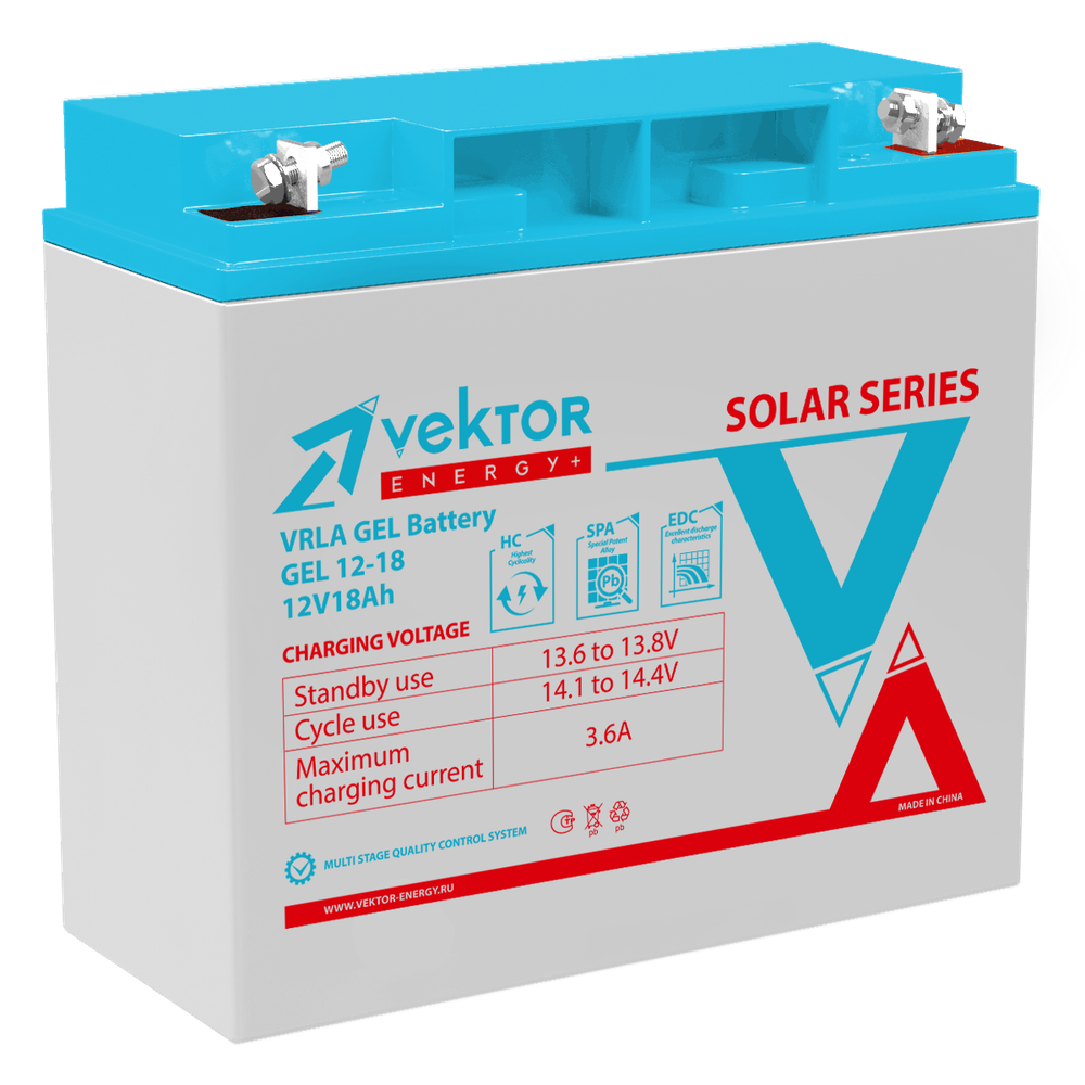 Аккумулятор  VEKTOR ENERGY GEL 12-18