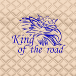 Ковры SCANIA 5 серии Р (автомат) (экокожа, бежевый, бежевый кант, синяя вышивка)