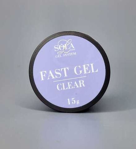 Sola Fast Gel Clear Гель для наращивания, прозрачный, 15гр
