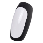 Черно-белый перезаряжаемый мастурбатор 14,7см Erotist Toys Hailstorm