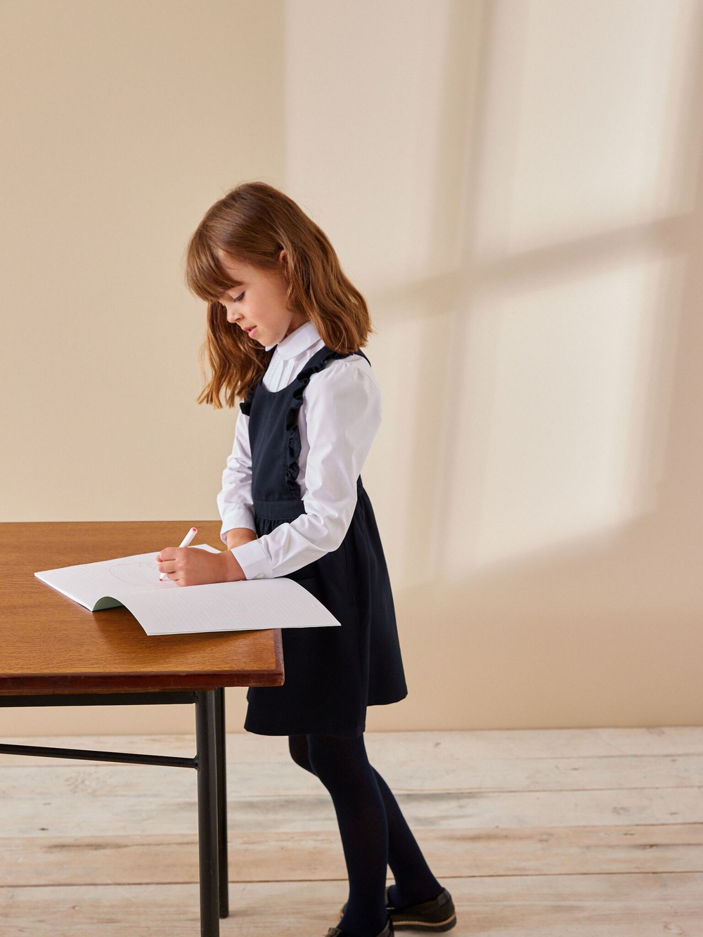 Сарафан школьный для девочки Next M82-229, Темно-синий