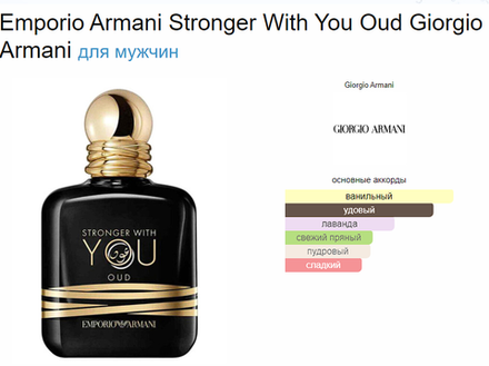 Giorgio Armani Stronger With You Oud 100 ml (duty free парфюмерия)