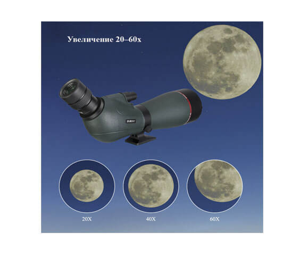 Зрительная труба SVBONY SV406P 20–60x80 ED WP - фото 7