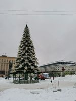 Светодинамическая елка ствольная - встроенная гирлянда: Теплый свет - "Таежная" от 11 до 21 м