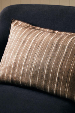 ZARA HOME ЧЕХОЛ ДЛЯ ДЕКОРАТИВНОЙ ПОДУШКИ  В ПОЛОСКУ, КОРИЧНЕВЫЙ