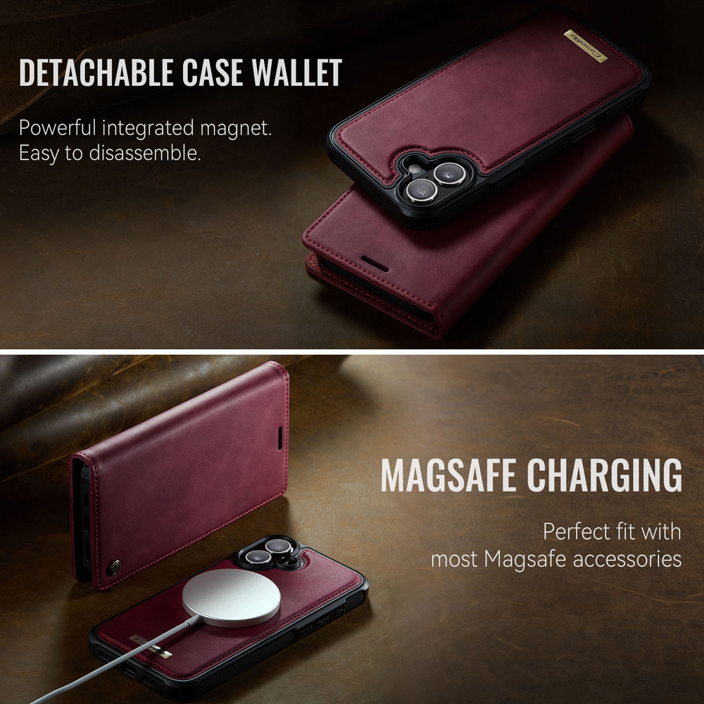 Чехол-кошелек CaseMe 2 in 1 MagSafe iPhone 16+