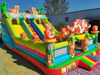 Коммерческий надувной батут «Тигриная страна 2», 10*6*5,5 м.