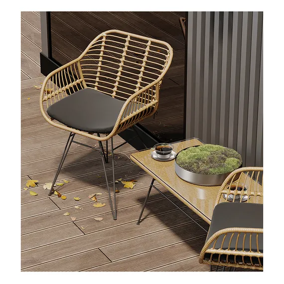 Стул Vetle Bent, светлый ротанг