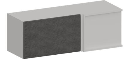 Кухня Модуль ШВУГ 1000 Графит / Бетон