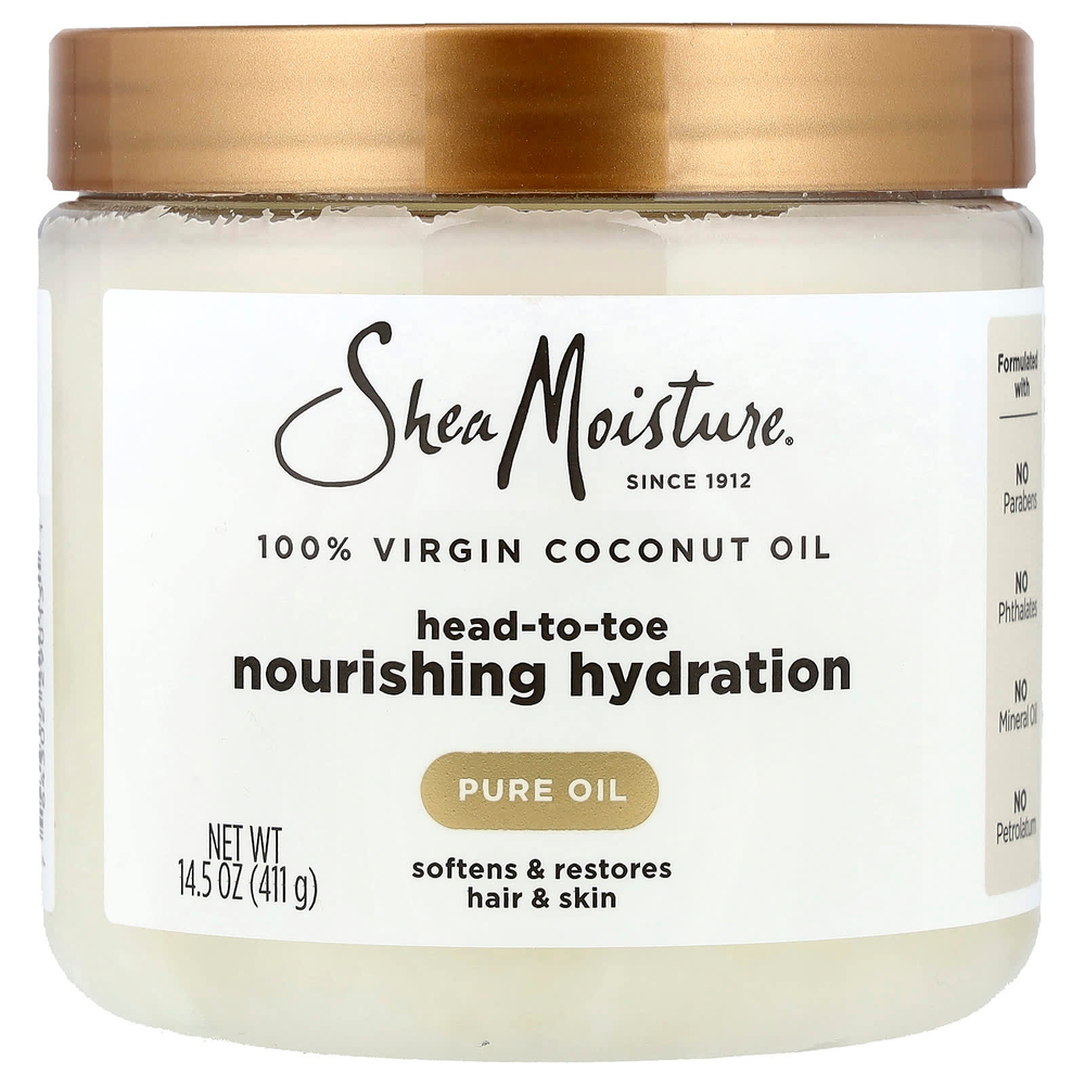 SheaMoisture, 100% кокосовое масло первого отжима, 411 г (14,5 унции)