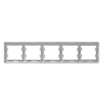 Рамка 5-м Glossa горизонт. алюм. SE GSL000305