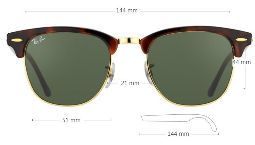 Clubmaster RB 3016 W0366 / 51