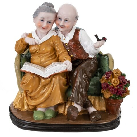 GAEM Фигурка декоративная "Бабушка с дедушкой", L16 W12 H15,5 см