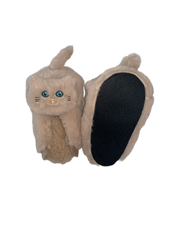 Тапочки детские Лиана, кигуруми Котики, темно-серый, 10-12 лет 21-22,5 см