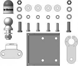 Фаркоп с эл-кой Smart для Volkswagen Amarok 2010-2022 (Оцинк. шар)(паспорт и сертификат в комплекте) 92709-FE.Motodor