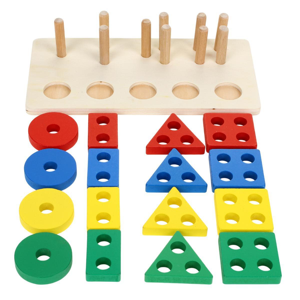 Развивающая игрушка 2 в 1 деревянная (рыбалка + сортер), коробка C-41646