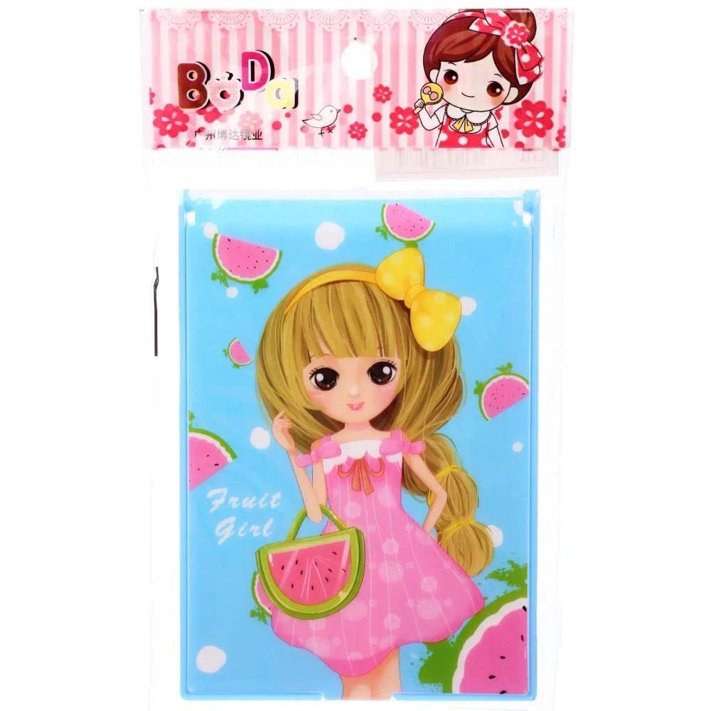 Расческа с зеркалом в наборе детские «МИМИШКИ», девочка, цвет голубой, 11*7,8см