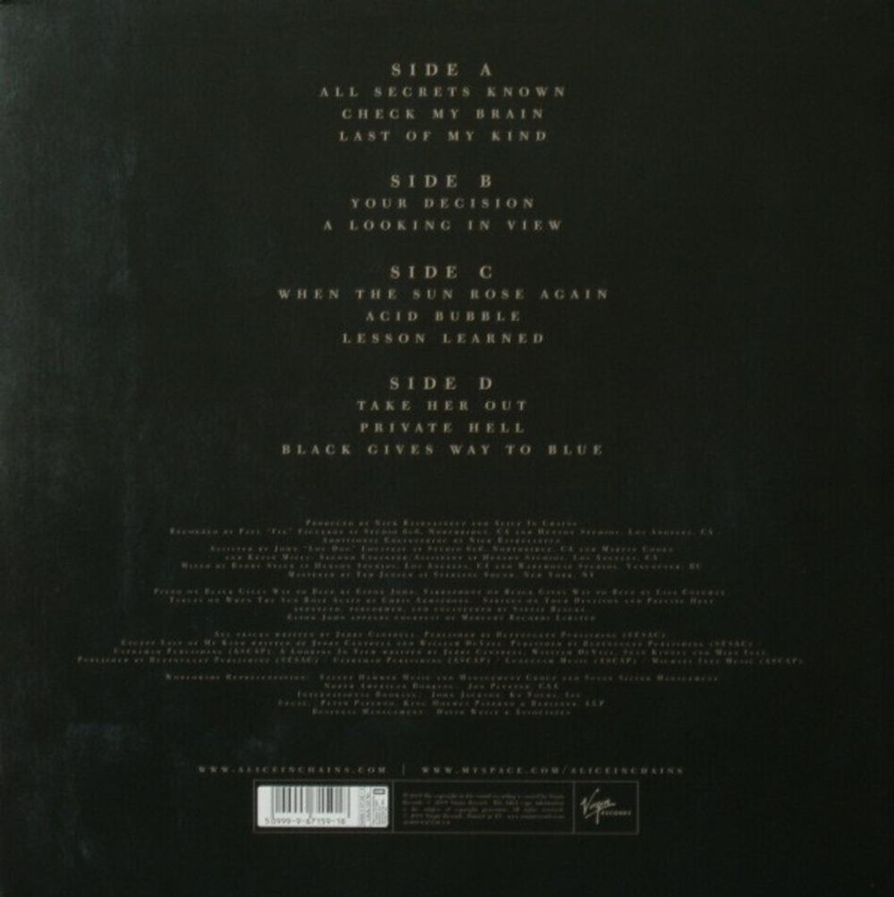 Alice In Chains / Black Gives Way To Blue (Clear Vinyl)(2LP+CD)