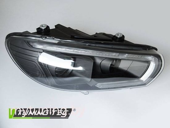 Фары передние TUBE SEQ LED BLACK для VW SCIROCCO