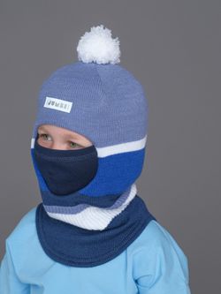 Шлем зимний вязаный (Небо) ГУФ