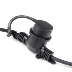 UDL-K121 10-E27-5M 5C IP65 BLACK BELT-LIGHT Гирлянда Белт-лайт. 5 м + 1.5м сетевой шнур. 10 патронов E27. шаг 50см. 5 заглушек. Чёрная. TM Uniel.