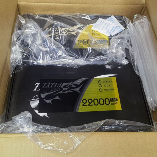 Аккумулятор Tattu Lipo 22000 мАч 6S 22,2 В 25C с разъемом XT90S