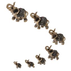 GAEM Набор из 7-ми фигурок декоративных "Слон", L13 W9 H15 см