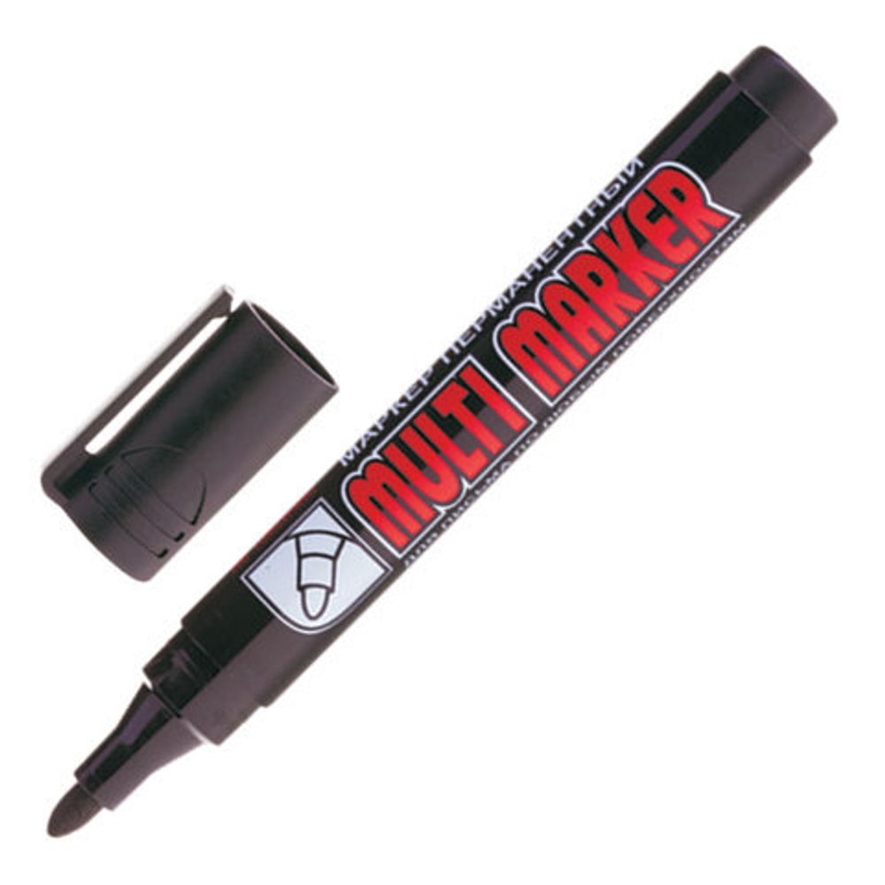 Маркер перманент. CROWN MULTI MARKER 3,00 мм черный круглый