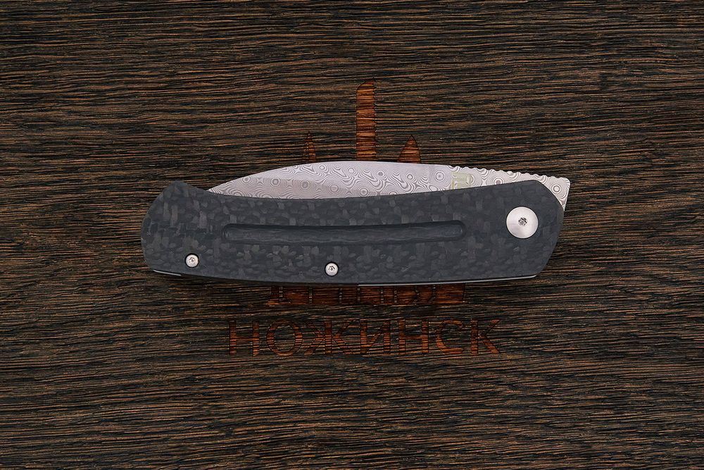 Нож складной Artisan Centauri, клинок 88мм, дамаск нержавеющий, рукоять карбон/титан