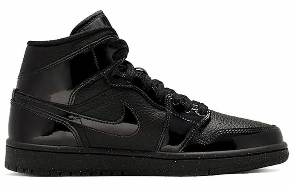 Кроссовки Jordan Air Jordan 1 Mid Triple Black (Женская размерная сетка)
