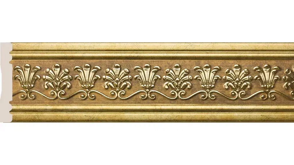 Бордюр 1200 мм. Набор 2шт. 9х80 Античное золото Cosca W1080-4/G327 Пальметта
