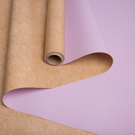 Пленка 2-х ст КРАФТ/СИРЕНЕВЫЙ ПАСТЕЛЬ 58см*10м